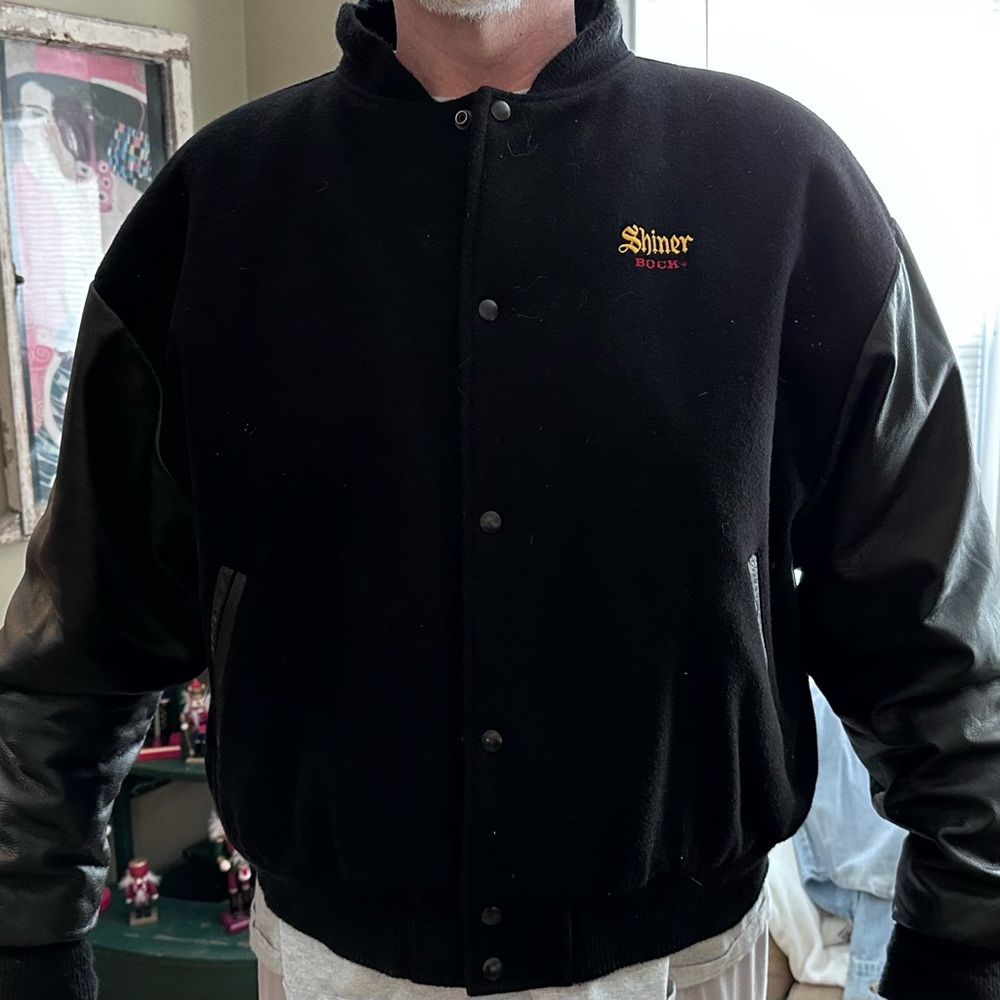 Shiner Bock Black Varsity Jacket